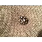 Брошь Цветок Белые стразы Германия винтаж