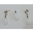 Серьги и кулон "Лунный камень" 70-80-е годы Европа. Размер камня 1.2-2.3 см.