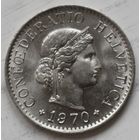 Швейцария 5 раппенов 1970 год