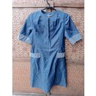 Платье СССР джинсовое, джинс СССР, винтажная одежда, ретро гардероб. Ткань СССР