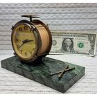 Старт с 1 Рубля !!! Каминные настольные Часы настольные молния барабан СССР рабочие