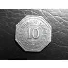 Германия. 10 пфеннигов.1920. Кроссен. С 20 копеек. Распродажа коллекции. Смотрите другие лоты.