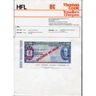 Дорожный чек Образец 100 гульденов Банк Томас Кук США Thomas Cook