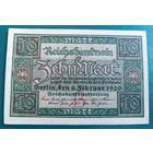 10  марок 1920  REICHSBANKNOTE Банкнота Веймарская республика  Берлин