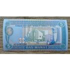 Werty71 Туркмения Туркменистан 5 манат 1993 UNC банкнота