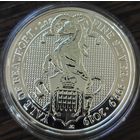 Великобритания 5 фунтов, 2019 года. Звери Королевы - Йейл из Бофорта. 2 унции. Улучшенный чекан. UNC