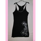 Майка-платье City life с серебристым принтом, р.L. Новая