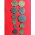 3 гроша 1814, 1/2 копейки 1897 г. (2 шт.), 1/2 копейки 1899 г., 1 копейка 1897 г., 1/2 копейки 1841, 1843 г., 1 грош 1767 г. С рубля, без м.ц. См. др. мои лоты.