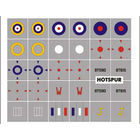 Декали для модели самолёта - высота букв W - 9.5 мм.