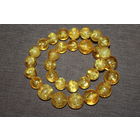 Бусы времён СССР, под янтарь, пластик, крупные бусины, длина 56 см.