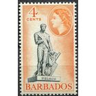 Барбадос 1953** Памятник адмиралу Нельсону, Елизавета II (Mi#206)