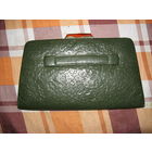 Женская сумочка 1950 года (зелёная кожа) с кошелёчком