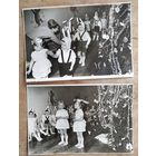 Два фото на новогоднем утреннике в детском саду. 1965 г. 11х17 см. Цена за оба.