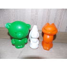 Пластмассовые игрушки СССР -мишка, белочка, лисичка