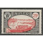Французский Нигер. Лодка на реке Нигер. 1926г. Mi#37.