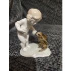 Статуэтка путти и зайчик hutschenreuther германия