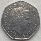 Великобритания 50 пенсов 2005 г.