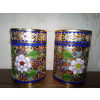 Шкатулки.Чайницы.Китай.Бронза эмаль клуазоне.20 век.Очень красивые!!