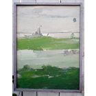С рубля без мц. картина В. Васильев "Белая церковь". 2007г. масло холст