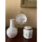 Ваза Шкатулка Тарелка Цветной горошек Aynsley Англия 60-е