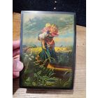 Шкатулка "Аленушка и братец Иванушка", СССР, 1959г. Федоркино. 15х10.5см, высота 5см, Усков худ