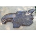 Панно резное большое под рога лося.