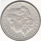 США 1 доллар 1887 года. Морган. Без знака монетного двора. Серебро. Состояние аUNC!