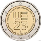 2 евро 2023 Испания Президентство Испании в Совете ЕС UNC из ролла
