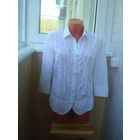 Белая 'мятая' блузка ХЛОПОК 44-46 не надо гладить