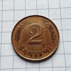 Латвия 2 сантима 1939 года.