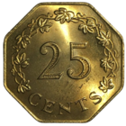 Мальта 25 центов, 1975 [UNC]
