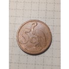 5 центов Южная Африка 2001 год