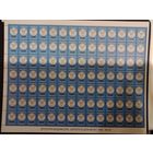 Марки Беларуси 1997, третий стандарт, полный лист КМ 225, заказ 291 - 97, есть незначительные следы пересчёта, см. фото, каталог 52 евро