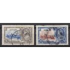 87.BrK. Великобритания. Колонии. Цейлон. Серебряный юбилей. Георг V. 1935 г. 6c, 20c. Mi.##212/214.