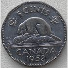 Канада 5 центов 1952 г.