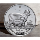 Остров Мэн 1 крона 2012г. "Кошка Мэнкс". Монета в капсуле; подарочном футляре; сертификат; коробка. СЕРЕБРО 31,1035гр.(1 oz).