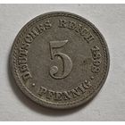 1898 год Германия 5 пфеннигов