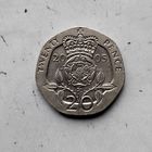 20 пенсов 2005 года Великобритания. Королева Елизавета 2. Красивая родная патина!