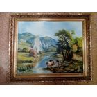 Чепелкин "Пейзаж с коровами", х.м. 59х49см. 2016г.