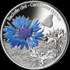Торги . Серебро . Васілёк сіні . Василёк синий . Сornflower Blue . 10 рублей . 2012 год . Символ РБ . Цветы . Растения . Редкость .