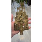 Крест "Распятие Христово с предстоящими и избранными иконами", навершие с херувимами, бронза, литье, эмали, Российская Империя, 1850-1890 гг. Распродажа коллекции!!!