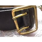 Ремень офицерский кожаный чёрный ВМФ , морской пехоты.