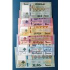 Ливан, комплект из 6-ти банкнот - 1000 2000 5000 10000 20000 50000 10000 ливров 2016-2022 г, UNC