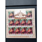 Украина 2014 Два листа каждый с 10 марками и купоном "Выпуск по программе "POST EUROP. Национальные музыкальные инструменты" (чистые**) Mi.1418-1419