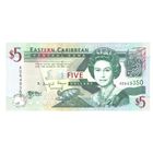 Восточные Карибы 5 долларов 2008 года. Тип Р 47a. Буквы AD. Состояние UNC!