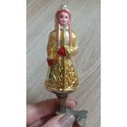 Елочные игрушки, стекло, снегурочка на прищепке