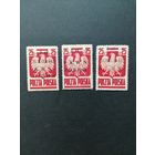 Польша 1944 Полная серия марок c надпечатками на Mi.383 "Преобразование национального совета в народно-освободительное временное правительство" (чистые*) Mi.386-388 каталог 10.00 евро