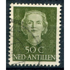 Нидерландские Антильские острова - 1950/79г. - королева Юлиана, 50 с - 1 марка - гашёная [Mi 24]. #3-WB-101-A-1