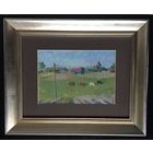 Крохалев П.С (Крохолев) Пейзаж. 1960г. Картон, масло. Размер 33х40 см.