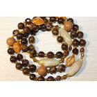 Бусы-пластик, под натуральный камень, длина 104 см.